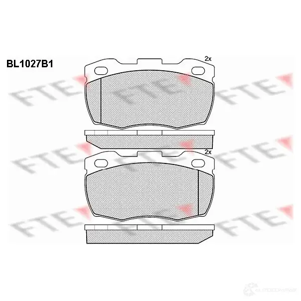 Тормозные колодки, комплект FTE bl1027b1 D671-7552 604075 2151 9 изображение 0