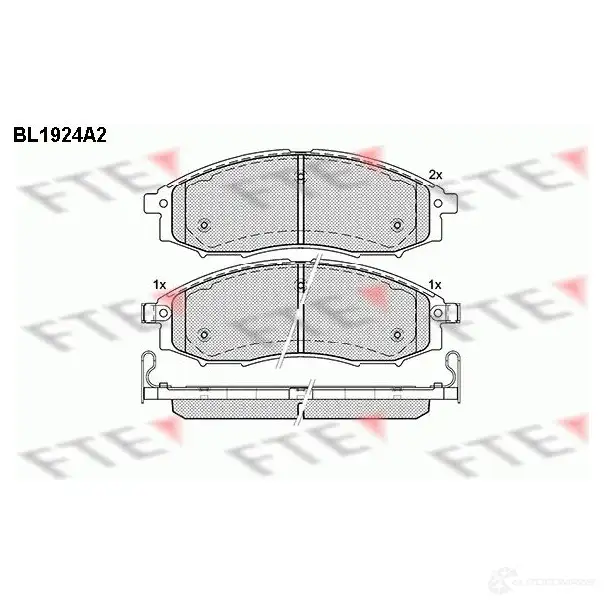 Тормозные колодки дисковые, комплект FTE 23971 2397 0 605027 BL1924A2 изображение 0
