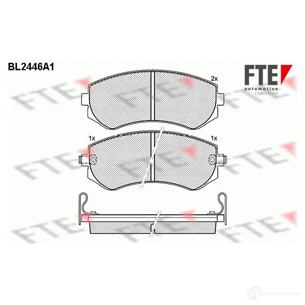 Тормозные колодки дисковые, комплект FTE 605603 BL2446A1 23503 235 02 изображение 0