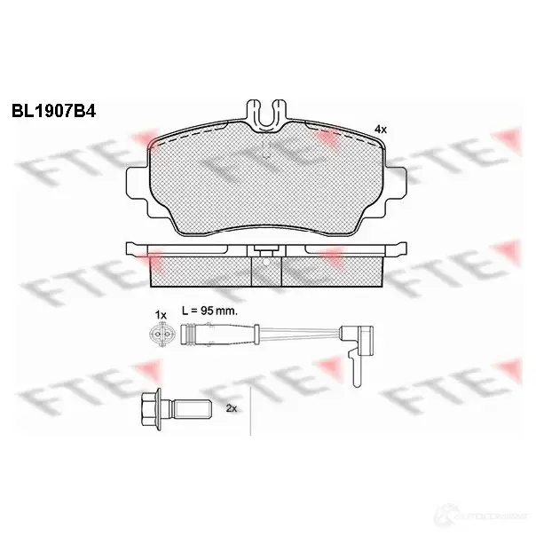 Тормозные колодки, комплект FTE bl1907b4 2 3070 23903 605008