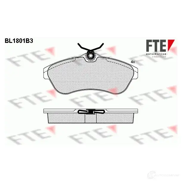 Тормозные колодки, комплект FTE 23409 604862 2340 8 bl1801b3