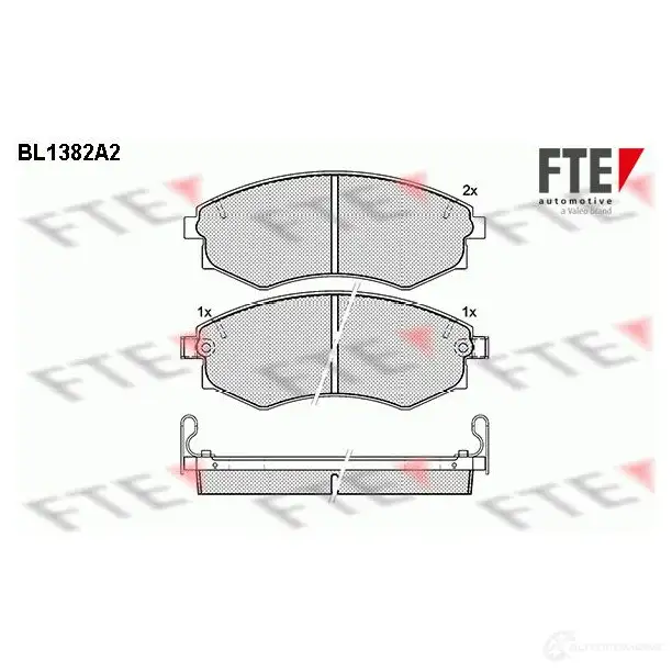 Тормозные колодки дисковые, комплект FTE 217 25 604447 BL1382A2 21726 изображение 0