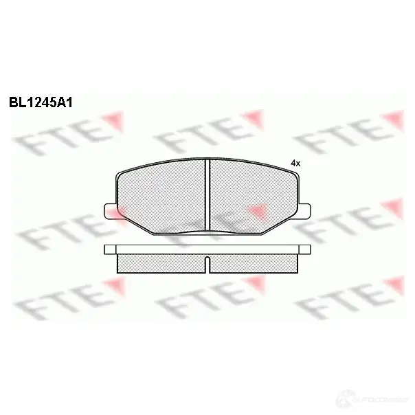 Тормозные колодки дисковые, комплект FTE 604283 D660-7540 BL1245A1 2114 2 изображение 0