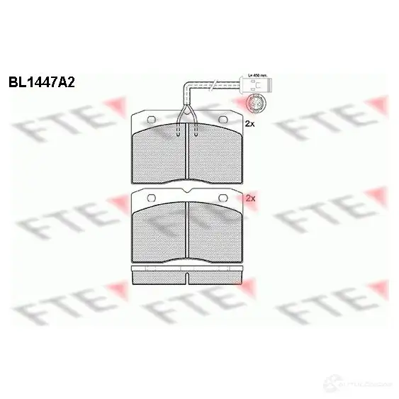 Тормозные колодки, комплект FTE bl1447a2 21188 604512 2 1048 изображение 0