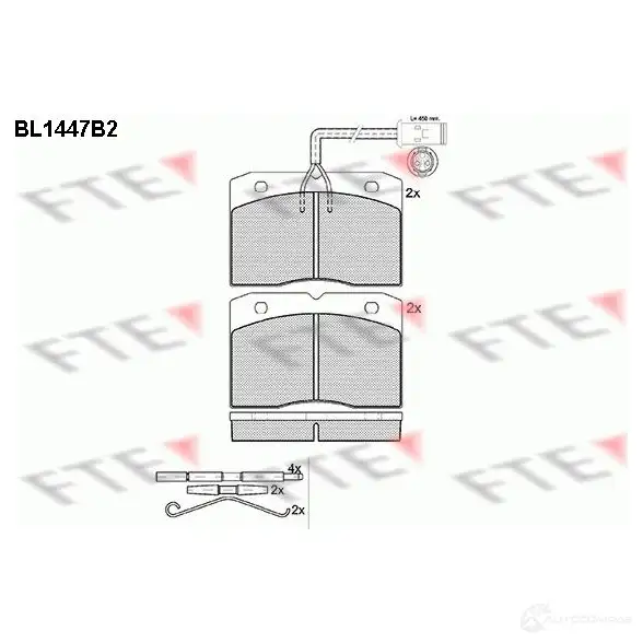 Тормозные колодки, комплект FTE 604513 21188 bl1447b2 2 1048 изображение 0