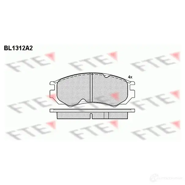 Тормозные колодки, комплект FTE 604359 VMR274F 213 86 bl1312a2