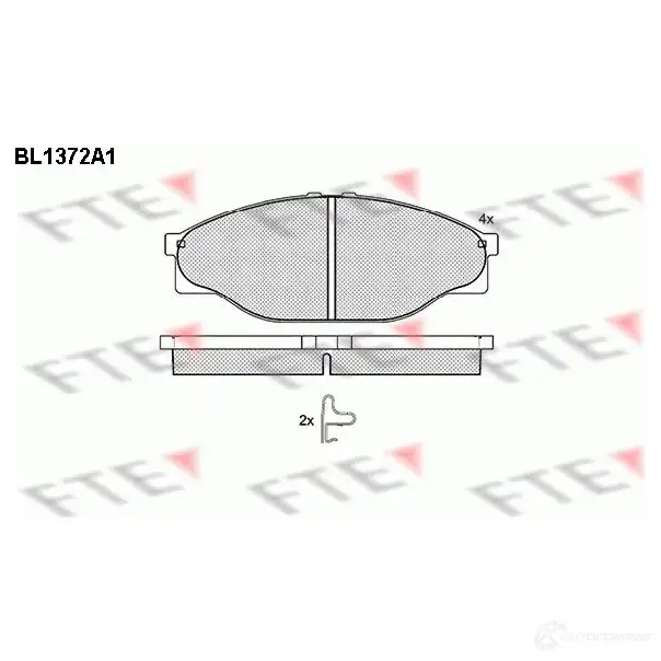 Тормозные колодки дисковые, комплект FTE D434-7321 604436 216 89 BL1372A1