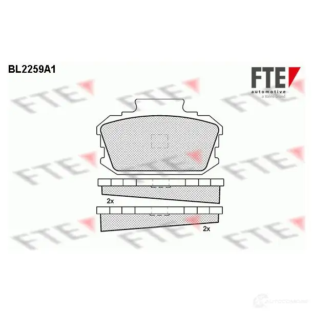 Тормозные колодки, комплект FTE bl2259a1 605420 20219 202 18 изображение 0