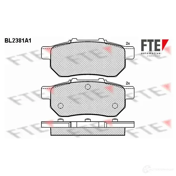 Тормозные колодки, комплект FTE 605528 2173 8 bl2381a1 21739 изображение 0