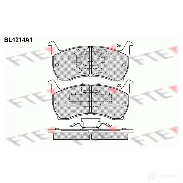 Тормозные колодки, комплект FTE bl1214a1 21168 604252 2 1041