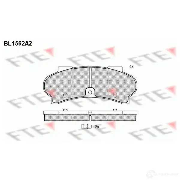 Тормозные колодки, комплект FTE 20367 604610 bl1562a2 20 366 изображение 0