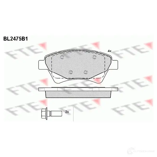 Тормозные колодки дисковые, комплект FTE BL2475B1 605634 2406 5 24169 изображение 0