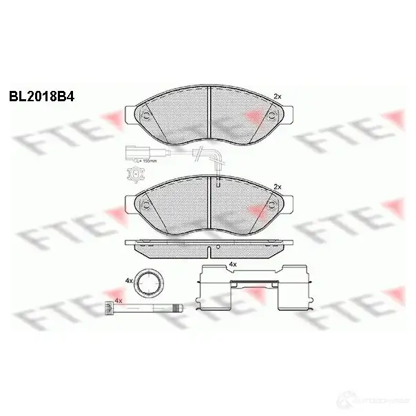 Тормозные колодки дисковые, комплект FTE 24469 605148 24 468 BL2018B4 изображение 0