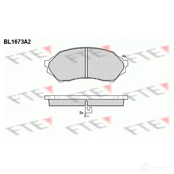 Тормозные колодки дисковые, комплект FTE 234 90 604693 D798-7670 BL1673A2