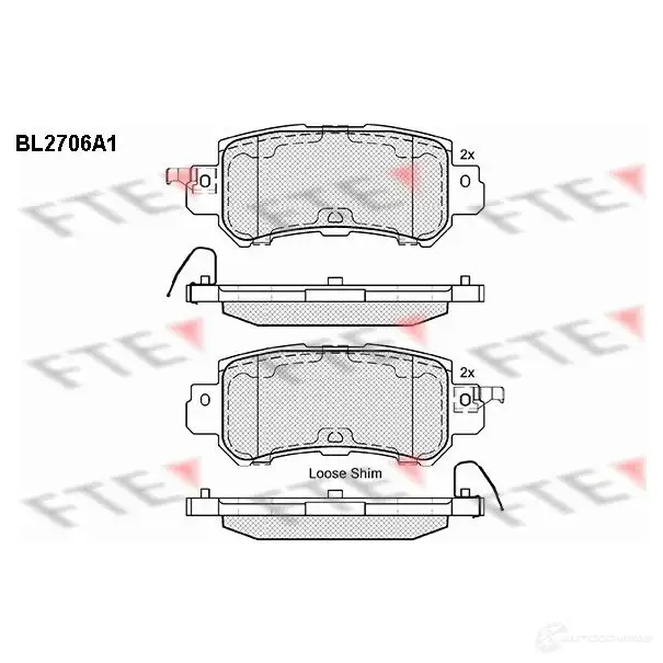 Тормозные колодки дисковые, комплект FTE 2554 0 BL2706A1 25541 605893