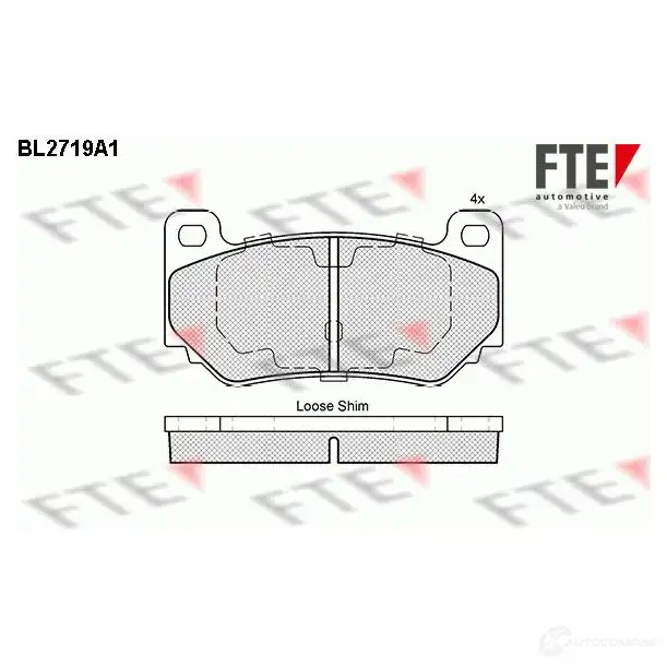 Тормозные колодки дисковые, комплект FTE 605907 BL2719A1 23679 20 349