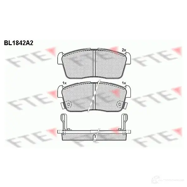 Тормозные колодки дисковые, комплект FTE BL1842A2 23508 2 3507 604914 изображение 0
