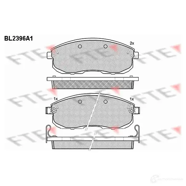 Тормозные колодки дисковые, комплект FTE 21562 605545 BL2396A1 2 1561 изображение 0