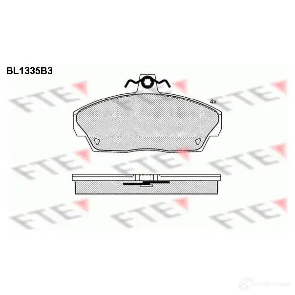 Тормозные колодки дисковые, комплект FTE 23158 BL1335B3 604395 21 515 изображение 0