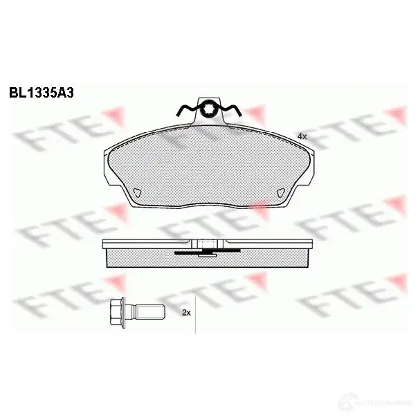 Тормозные колодки дисковые, комплект FTE 2 1515 23158 604393 BL1335A3 изображение 0