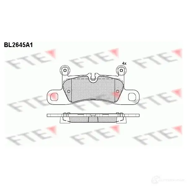 Тормозные колодки дисковые, комплект FTE 24 721 605827 D1453-8643 BL2645A1 изображение 0