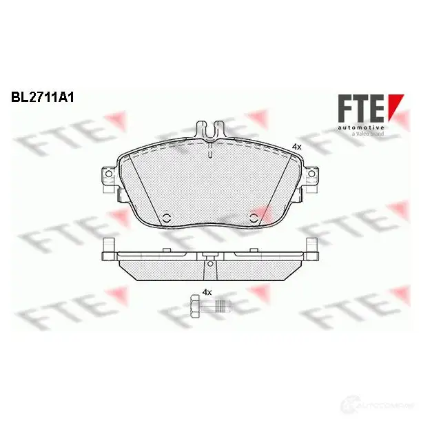 Тормозные колодки дисковые, комплект FTE D1694-8920 BL2711A1 24 869 605899 изображение 0