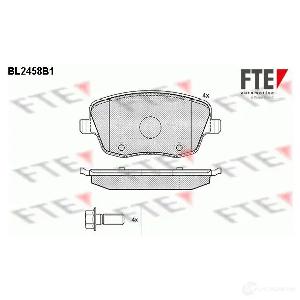 Тормозные колодки дисковые, комплект FTE BL2458B1 605616 OQ4644D 235 81 изображение 0