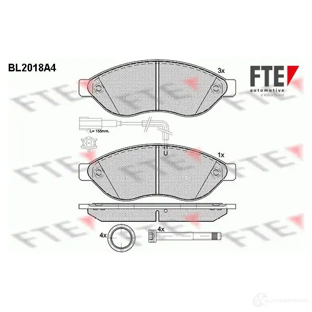 Тормозные колодки дисковые, комплект FTE 24469 605147 BL2018A4 244 68 изображение 0