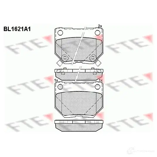 Тормозные колодки, комплект FTE bl1621a1 23382 23 381 604636 изображение 0