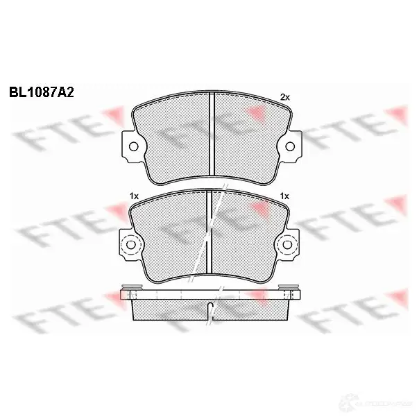 Тормозные колодки, комплект FTE 2048 8 20489 604129 bl1087a2