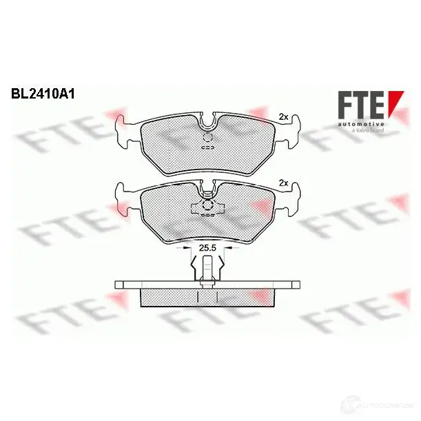 Тормозные колодки, комплект FTE 21 275 bl2410a1 21276 605560