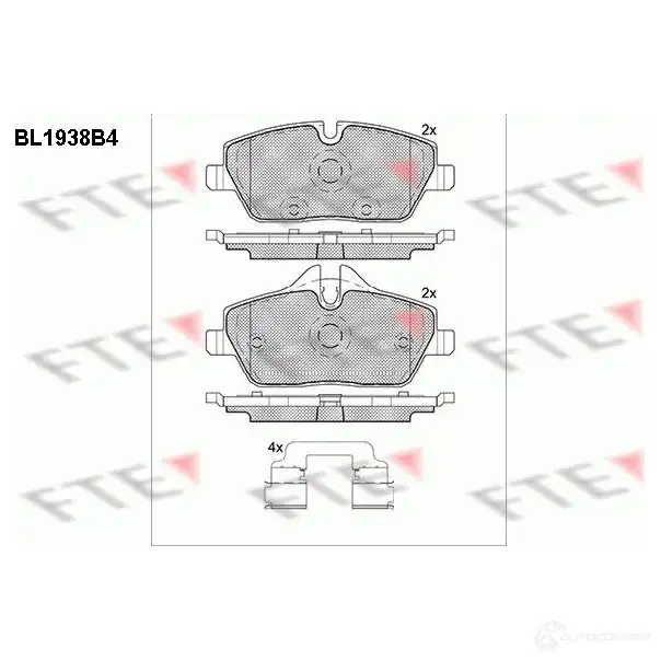Тормозные колодки дисковые, комплект FTE 2591 3 605046 BL1938B4 25914