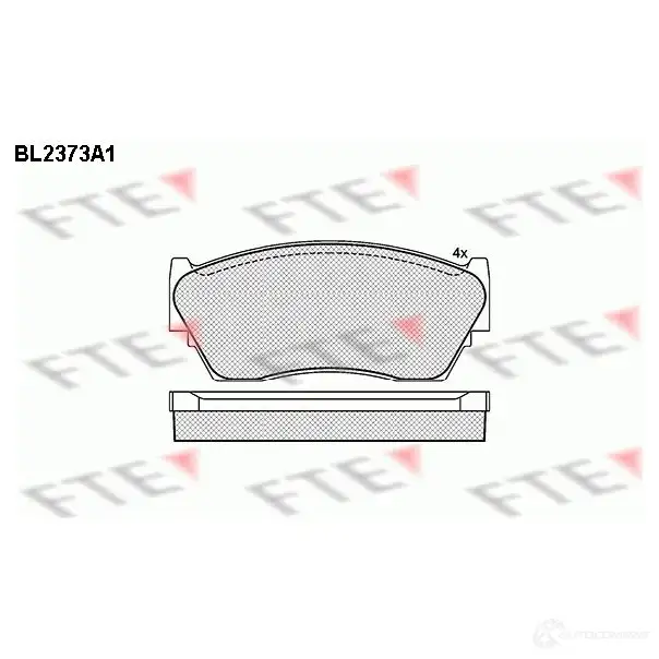 Тормозные колодки дисковые, комплект FTE 2165 7 BL2373A1 605520 NSBBT7D