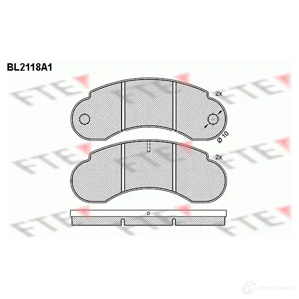 Тормозные колодки, комплект FTE 2093 2 605241 bl2118a1 20933