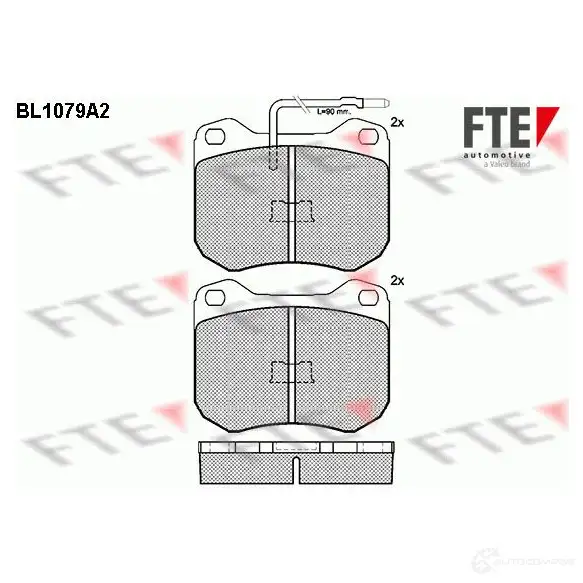 Тормозные колодки дисковые, комплект FTE 2045 3 20454 604123 BL1079A2 изображение 0