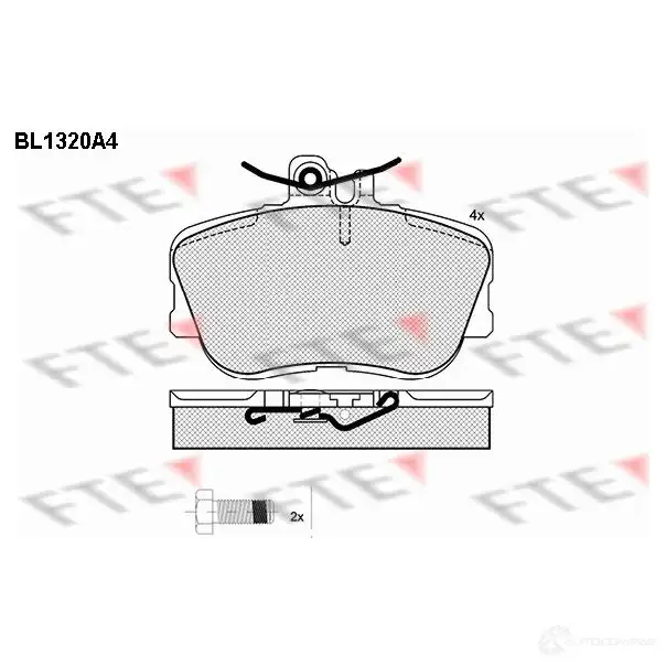 Тормозные колодки дисковые, комплект FTE 21439 604368 2143 8 BL1320A4