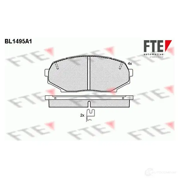 Тормозные колодки, комплект FTE 215 52 bl1495a1 604570 D525-7337