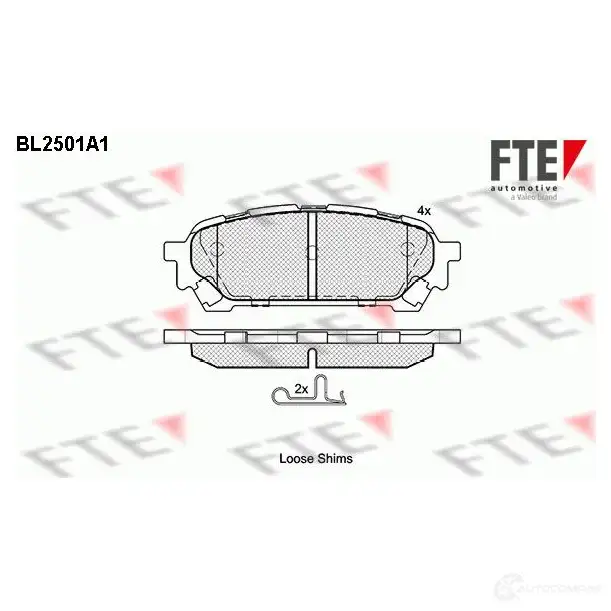 Тормозные колодки, комплект FTE D1004-7905 bl2501a1 24 331 605664