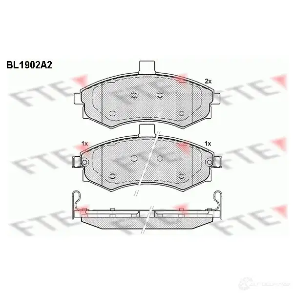 Тормозные колодки дисковые, комплект FTE 605002 24032 BL1902A2 240 31