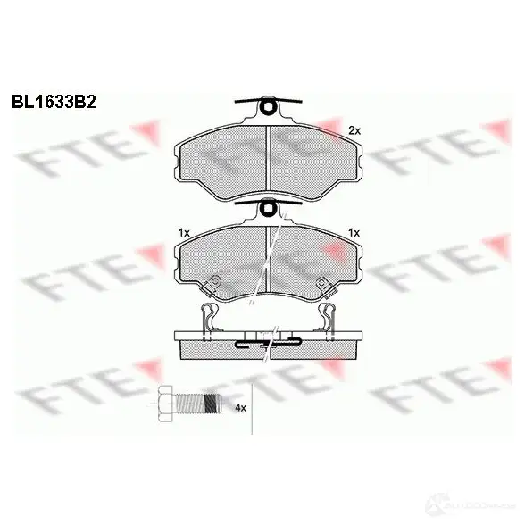 Тормозные колодки дисковые, комплект FTE 604644 BL1633B2 23082 23 081