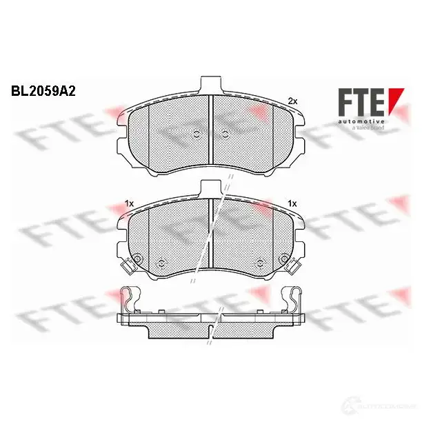 Тормозные колодки дисковые, комплект FTE 243 69 24373 605189 BL2059A2
