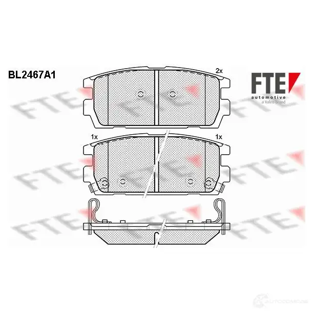 Тормозные колодки, комплект FTE bl2467a1 605624 23 813 24201 изображение 0