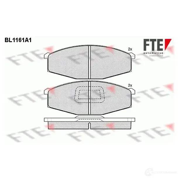 Тормозные колодки, комплект FTE bl1161a1 20972 604198 20 863