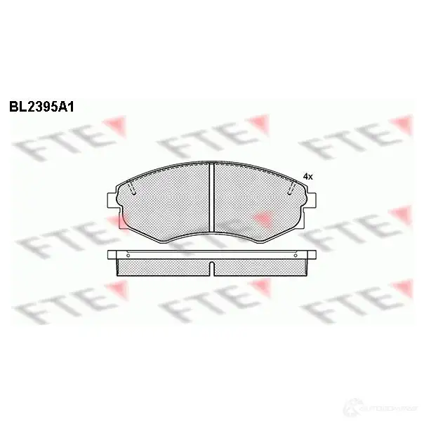 Тормозные колодки, комплект FTE bl2395a1 605544 217 25 D449-7329 изображение 0