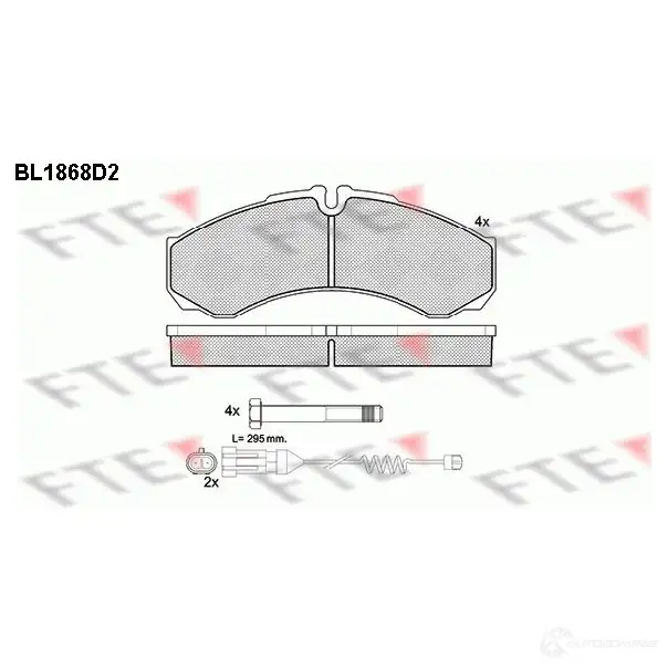 Тормозные колодки дисковые, комплект FTE BL1868D2 2 9121 INF6Q 604953