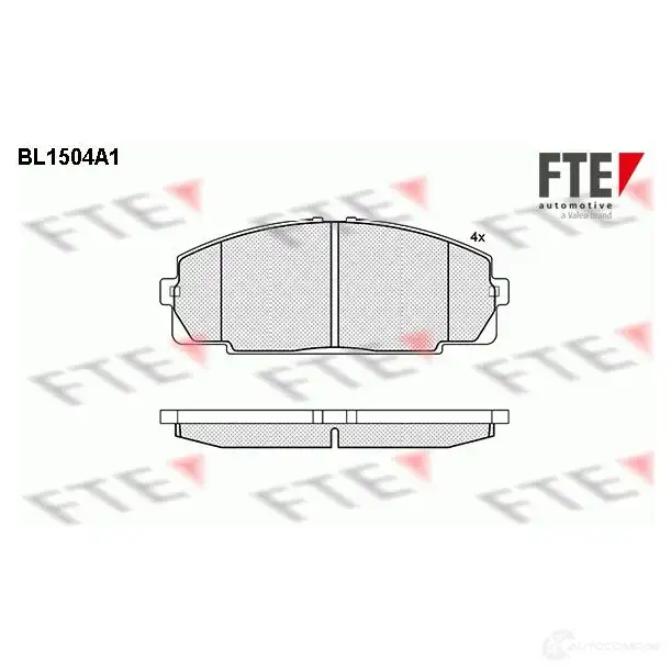 Тормозные колодки дисковые, комплект FTE 24158 604577 21 468 BL1504A1 изображение 0