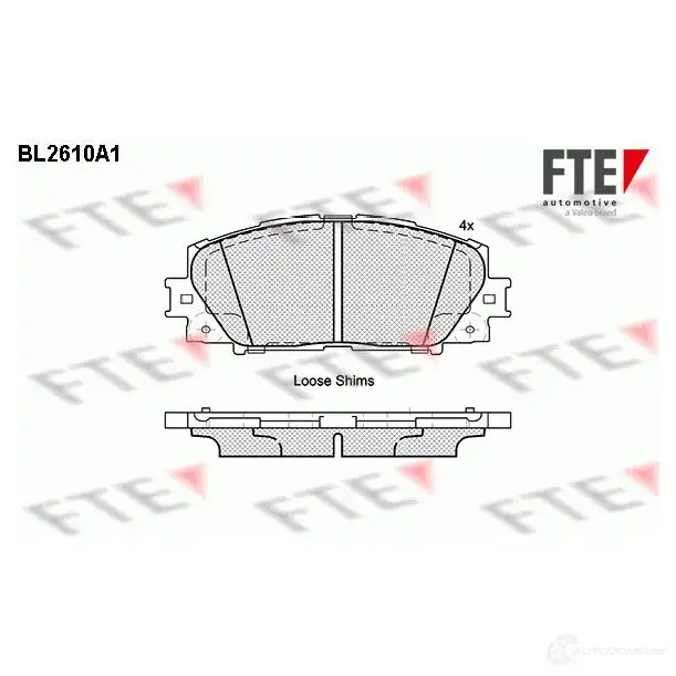 Тормозные колодки дисковые, комплект FTE BL2610A1 2445 1 D1184-8538 605787 изображение 0