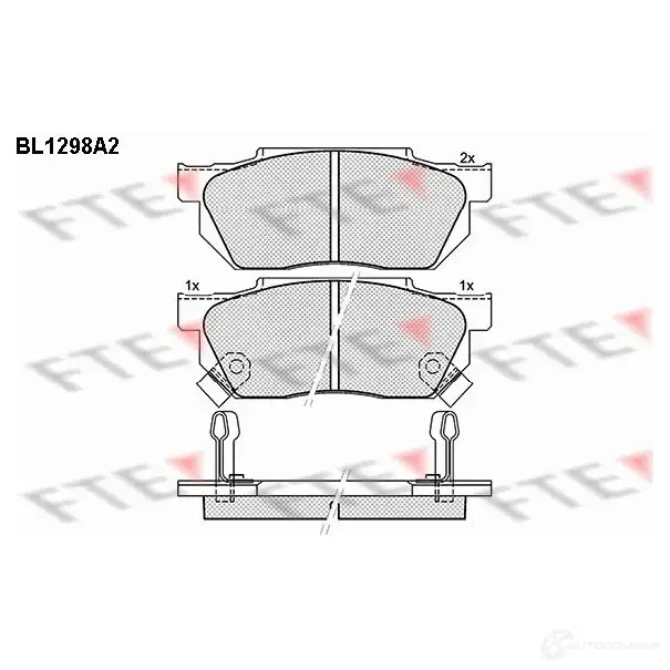 Тормозные колодки дисковые, комплект FTE BL1298A2 201 93 604345 20194 изображение 0