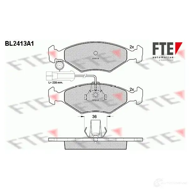 Тормозные колодки, комплект FTE 23218 2 1193 605564 bl2413a1