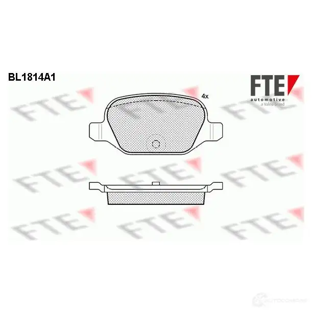 Тормозные колодки дисковые, комплект FTE BL1814A1 236 01 23661 604880